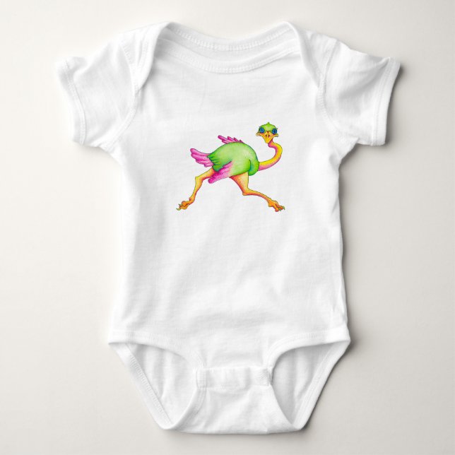 Ostrich Baby Strampler (Vorderseite)