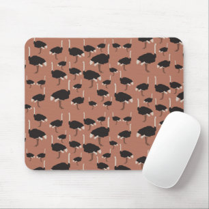 Ostrich Bird Illustration Pattern Mousepad