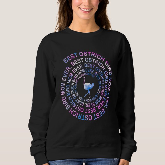 Ostrich Bird Mom Spiral Tie Dye  Mother s Day Sweatshirt (Vorderseite)