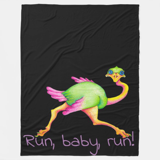 Ostrich Fleecedecke (Vorderseite)
