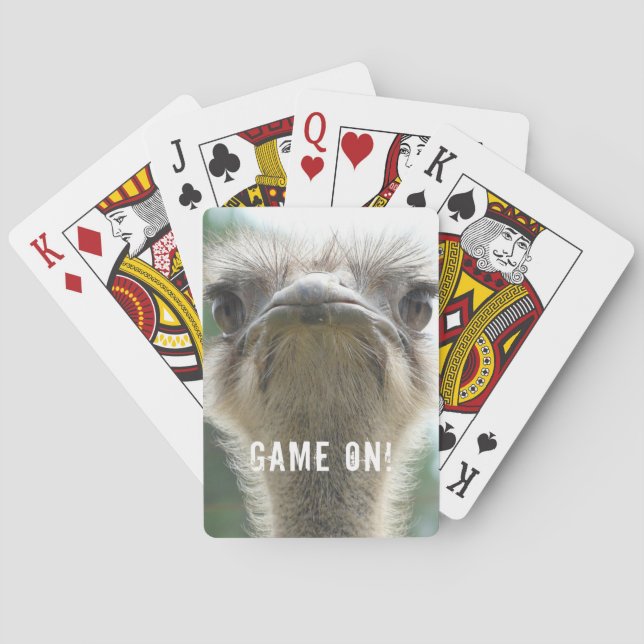 Ostrich GAME ON Spielkarten (Rückseite)