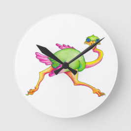 Ostrich Runde Wanduhr