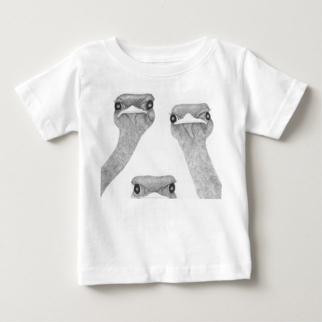 Ostriches Baby T-shirt (Vorderseite)