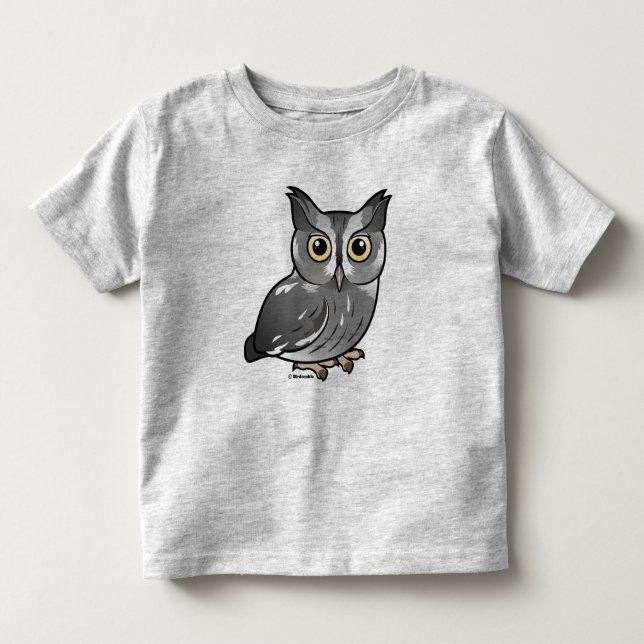 OstSchrei-Eule (graue Phase) Kleinkind T-shirt (Vorderseite)
