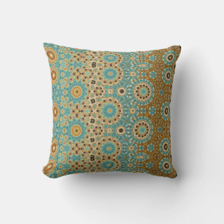 Ostseebaukissen in Aqua & Tan Kissen