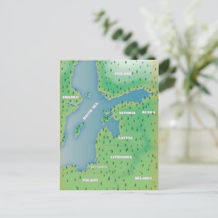 Ostseekarte Postkarte