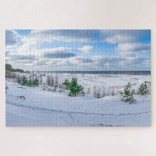 Ostseeküste im Winter schneebedeckt (Horizontal)