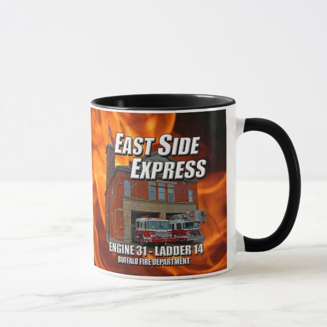 Ostseiten-Eilwecker-Tasse (Flammen) Tasse (Rechts)