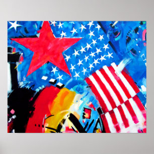 Ostseiten-Galerie, Berliner Mauer, Flaggen Poster