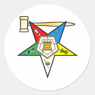 Oststern hinter Matroneneinzelteilen Runder Aufkleber