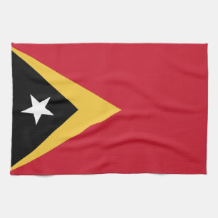 Osttimor-Flagge Geschirrtuch