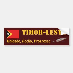 Osttimor-Flagge + Karte Aufkleber Autoaufkleber