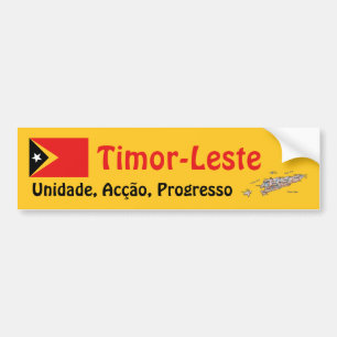 Osttimor-Flagge + Karte-Aufkleber Autoaufkleber