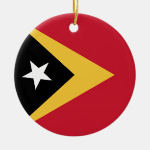 Osttimor-Flagge Keramik Ornament