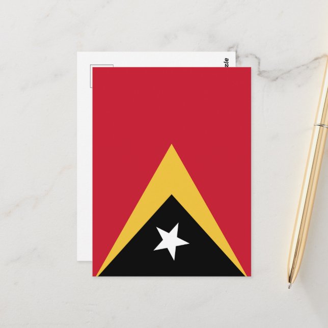 Osttimor-Flagge Postkarte (Vorderseite/Rückseite Beispiel)