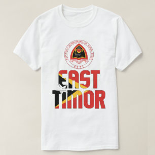 Osttimor Flagge und Wappen Patriotisch T-Shirt
