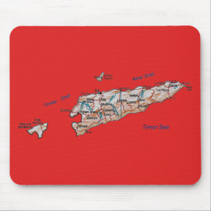 Osttimor Karte Mousepad