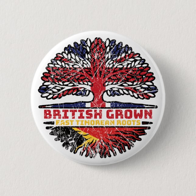 Osttimor Osttimor Britisches UK Tree Roots Button (Vorderseite)
