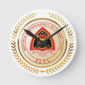Osttimor-Wappen Runde Wanduhr