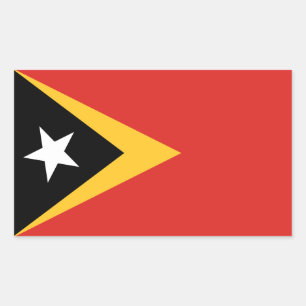 Osttimorische Flagge, Flagge Osttimors Rechteckiger Aufkleber