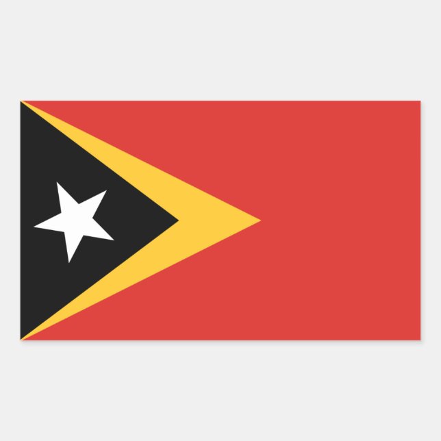 Osttimorische Flagge, Flagge Osttimors Rechteckiger Aufkleber (Vorderseite)