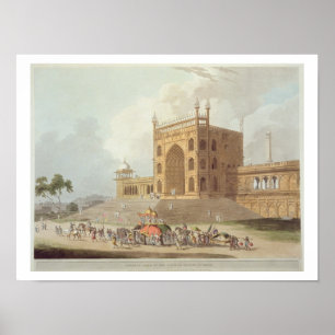 Osttor des Jummah Musjid in Delhi, von ' Poster