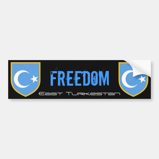 OstTurkestan Flagge Autoaufkleber (Vorne)