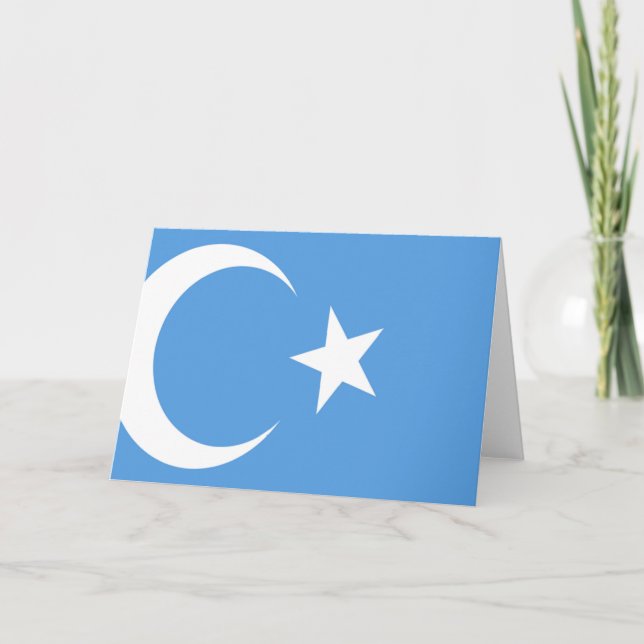 Ostturkestan Uyghur Flag Karte (Vorderseite)