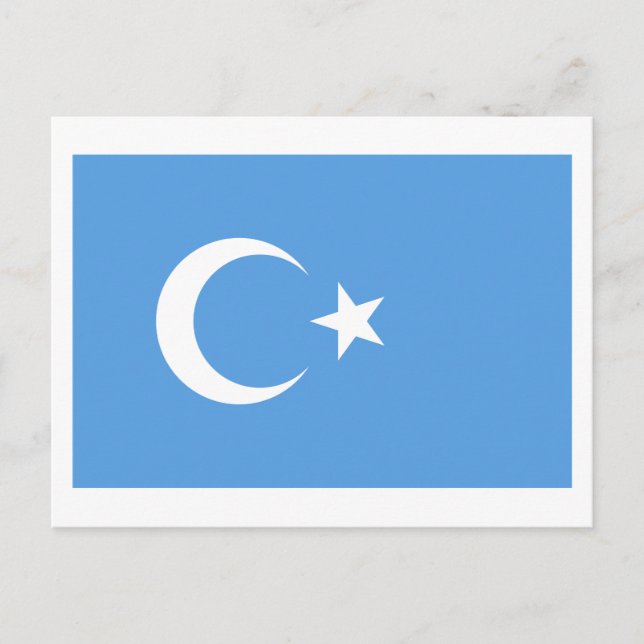 Ostturkestan Uyghur Flag Postkarte (Vorderseite)