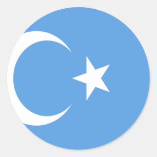 Ostturkestan Uyghur Flag Runder Aufkleber