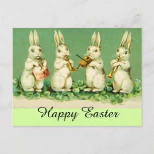 OSTWEISS RABBIT ORCHESTRA Musik Kaninchen machen Feiertagspostkarte