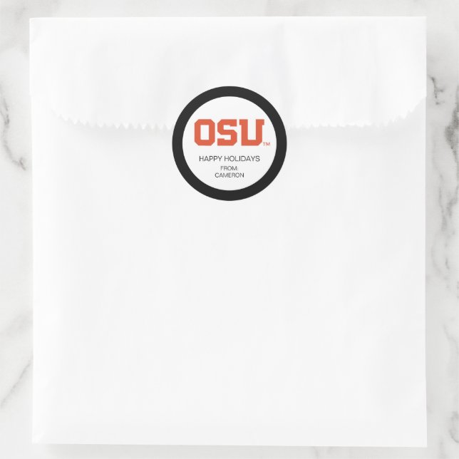 OSU RUNDER AUFKLEBER (Tasche)