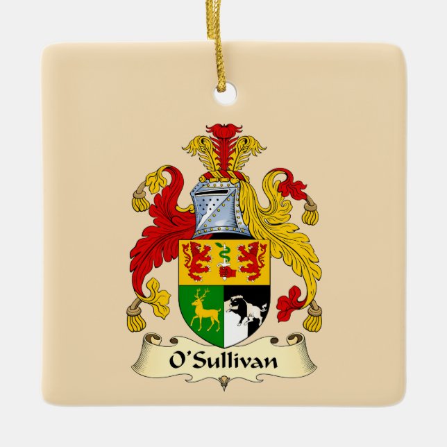 O'Sullivan Family Coat of Arms Ceramic Ornament  (Vorderseite)