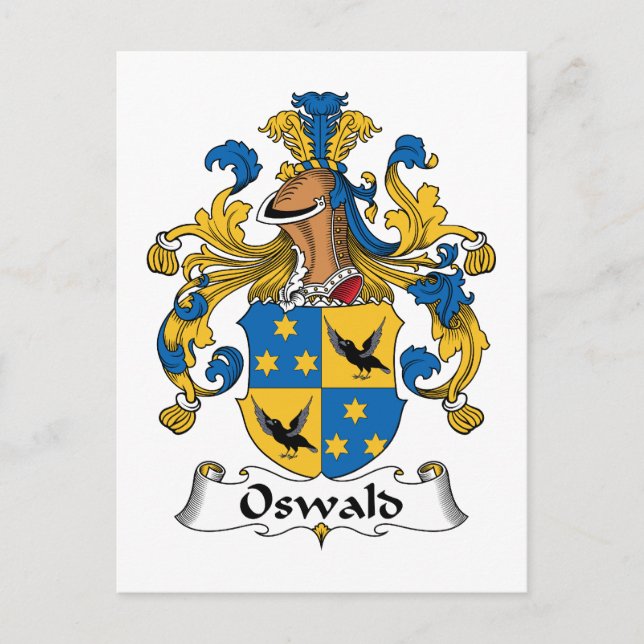 Oswald Familienwappen Postkarte (Vorderseite)