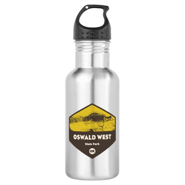 Oswald West Staat Park Oregon Edelstahlflasche (Vorderseite)