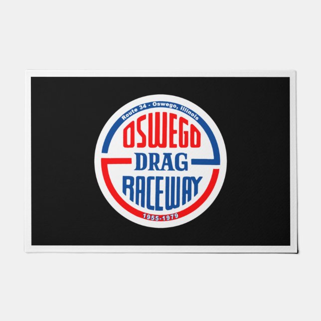 Oswego Drag Raceway auf Route 34 - Oswego, Illinoi Fußmatte (Vorderseite)