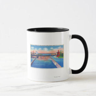 Oswego Fluss-Ansicht der Kanal-Verschlüsse u. des Tasse