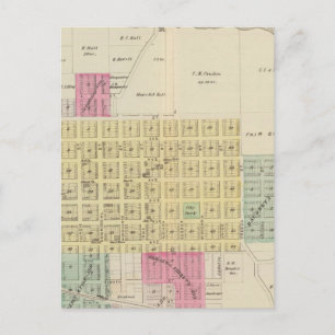 Oswego, Neosho Falls, Havens und Butler, Kansas Postkarte