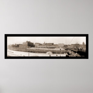 Oswego NY Riverfront-Foto 1909 Poster