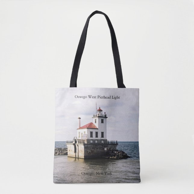 Oswego West Pierhead Light auf der ganzen Tasche (Vorderseite)
