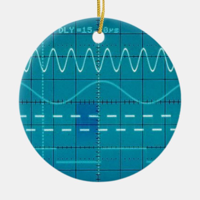 Oszilloskop Keramik Ornament (Vorne)