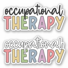 OT Berufliche Therapie farbenfroh Aufkleber