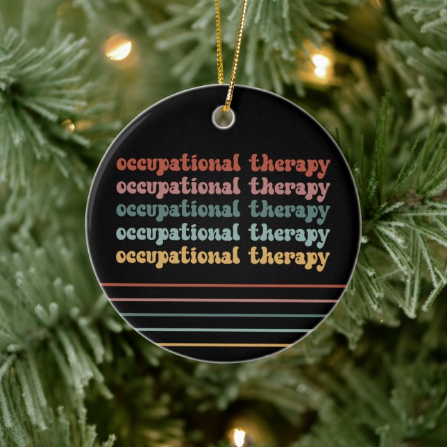 OT Berufliche Therapie Retro OT School Student Keramik Ornament (Baum)