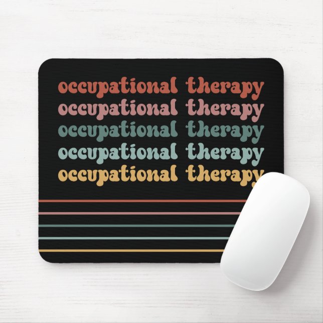 OT Berufliche Therapie Retro OT School Student Mousepad (Mit Mouse)