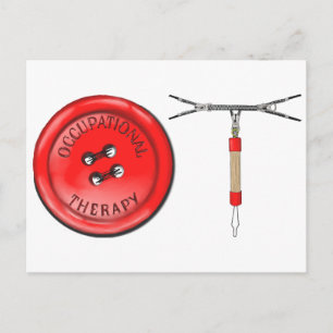 OT Button und Zipper Postkarte