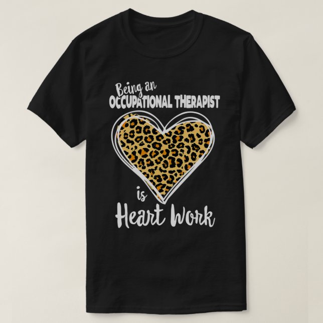 OT Cute Leopard Plaid Gift for Occupational therap T-Shirt (Design vorne)