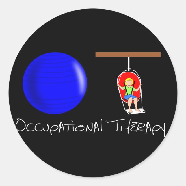 OT-Initialen Runder Aufkleber (Vorderseite)