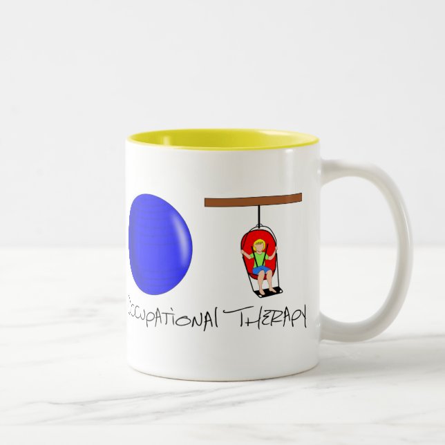 OT Initialen Zweifarbige Tasse (Rechts)