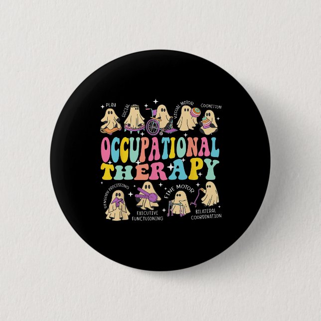 Ot Occupational Therapist Halloween Spooky Button (Vorderseite)