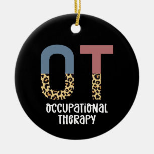 OT Occupational Therapy Future OT Cheetah Print Keramik Ornament